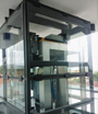 H&M lifts - realizácia Skleneného výťahu so šachtou pre ZSSE. Stavba je prihlásená do súťaže stavba roka.